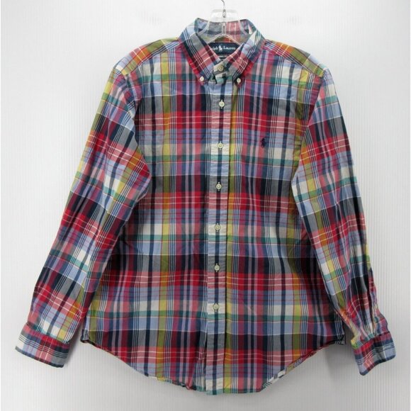 Ralph Lauren Other - Ralph Lauren Shirt Medium Pink Button Up Pony Classic Fit Plaid Preppy